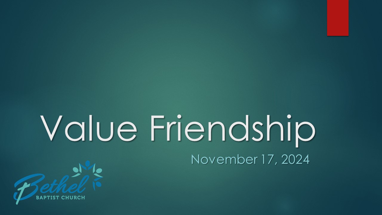 Value Friendship